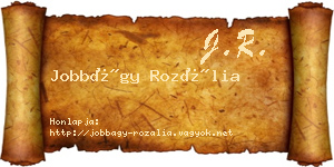 Jobbágy Rozália névjegykártya