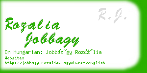 rozalia jobbagy business card